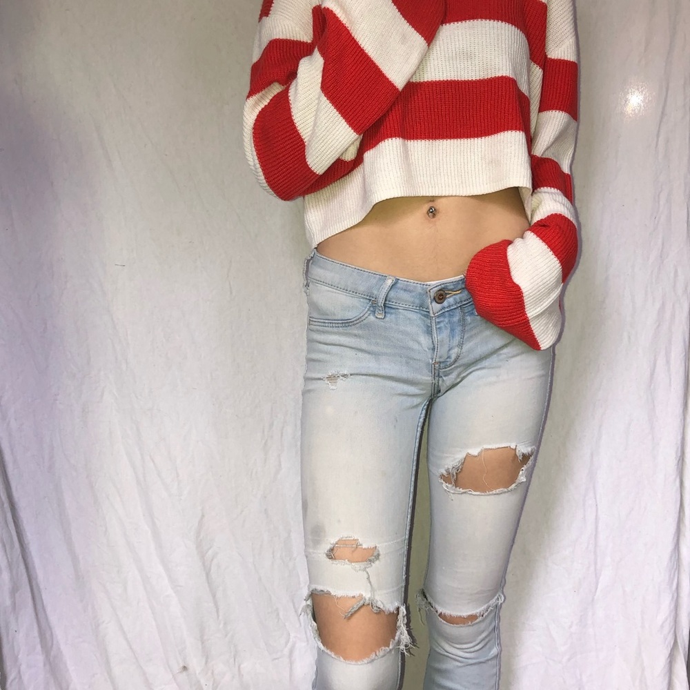 Amazing Light Wash Ripped Hollister Jeans